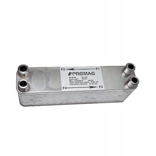 

Wymiennik Ciepła 40 płyt Płytowy 45kW 3/4'' Polski