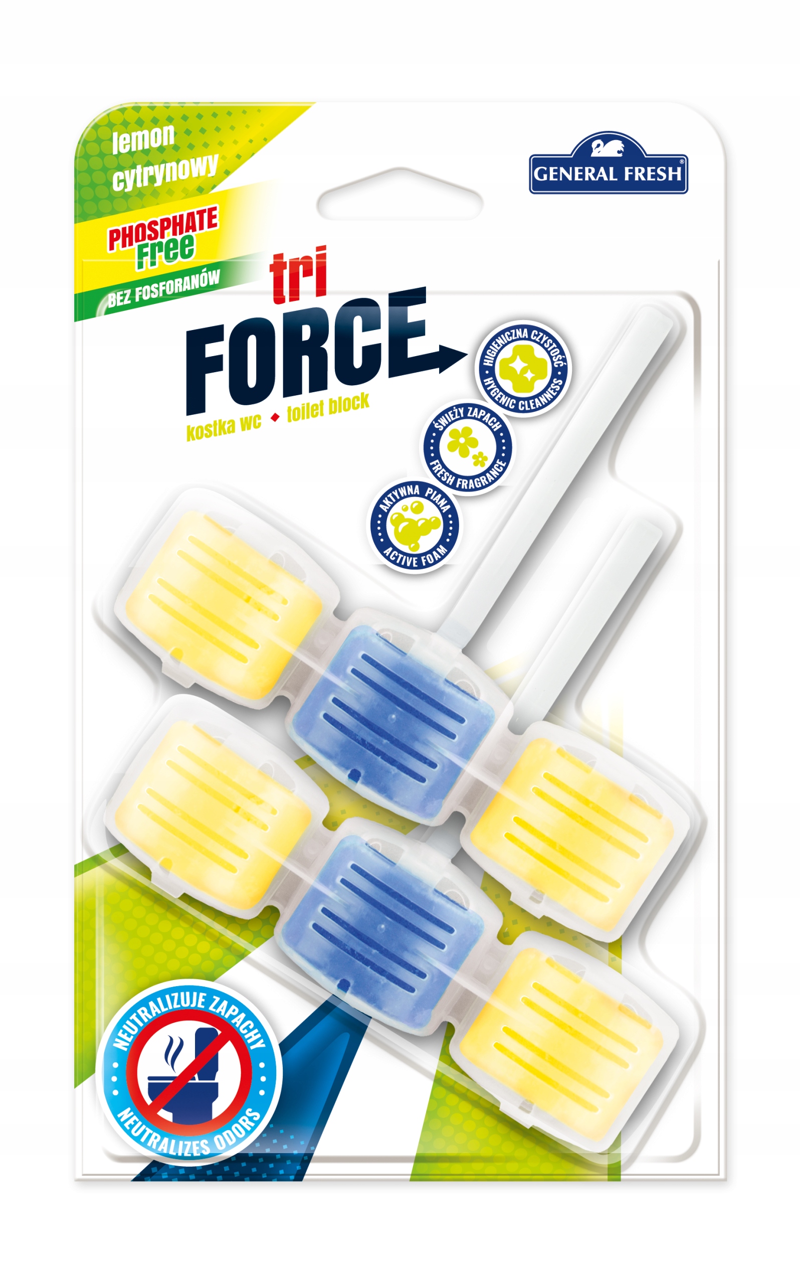 

General Fresh kostka Wc Tri-Force - cytryna x2