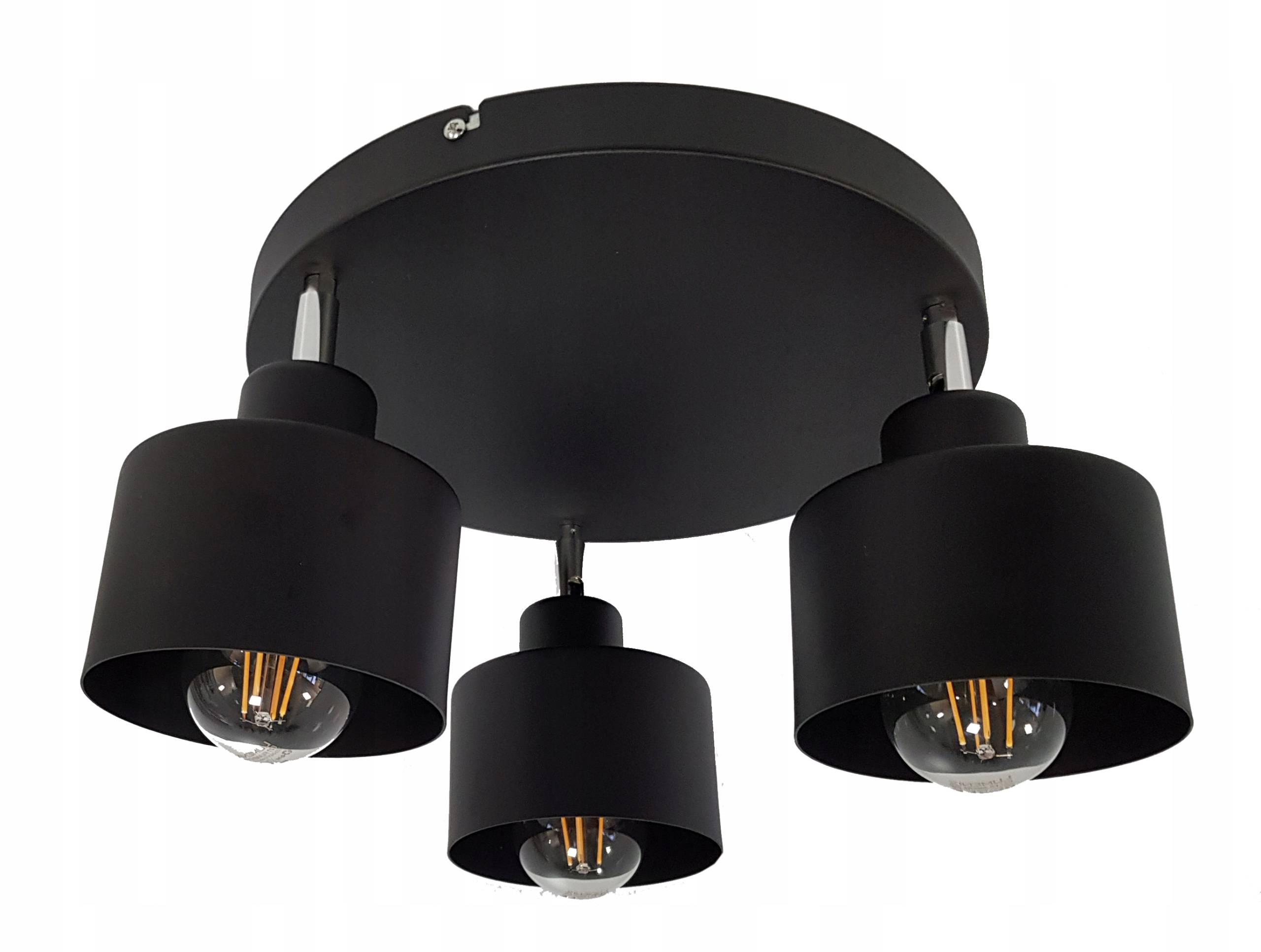 

Lampa Plafon Żyrandol Led regulowany Kubek Czarny