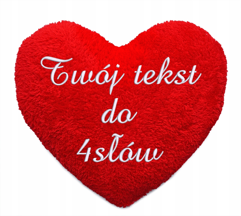 ! SERCE PODUSZKA Z DEDYKACJA Prezent NA WALENTYNKI Długość poduszki 33 cm