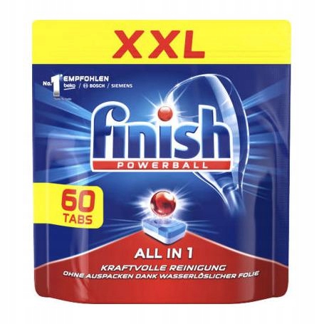 

Finish All In 1 Tabletki do Zmywarki 60 szt XXL De