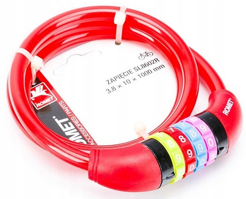 

Zapięcie Rowerowe Romet SL602 Czerwone Na Szyfr