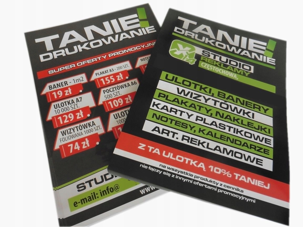 ULOTKA dwustronna A6 KREDA Błysk 130g - 500 sztuk Marka inny