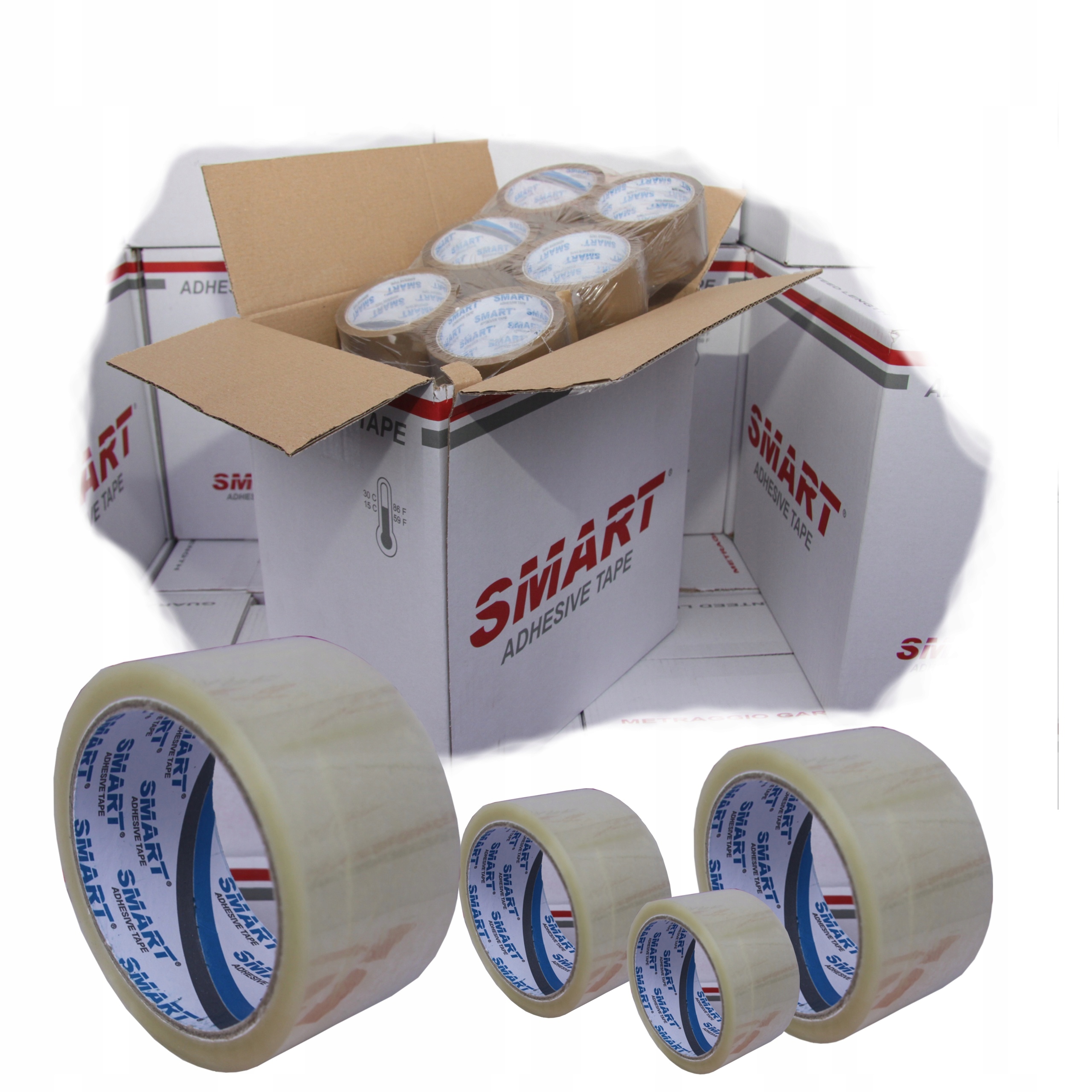 

Taśma Bezbarwna Klejąca Smart 48/45 Karton 36 Rol