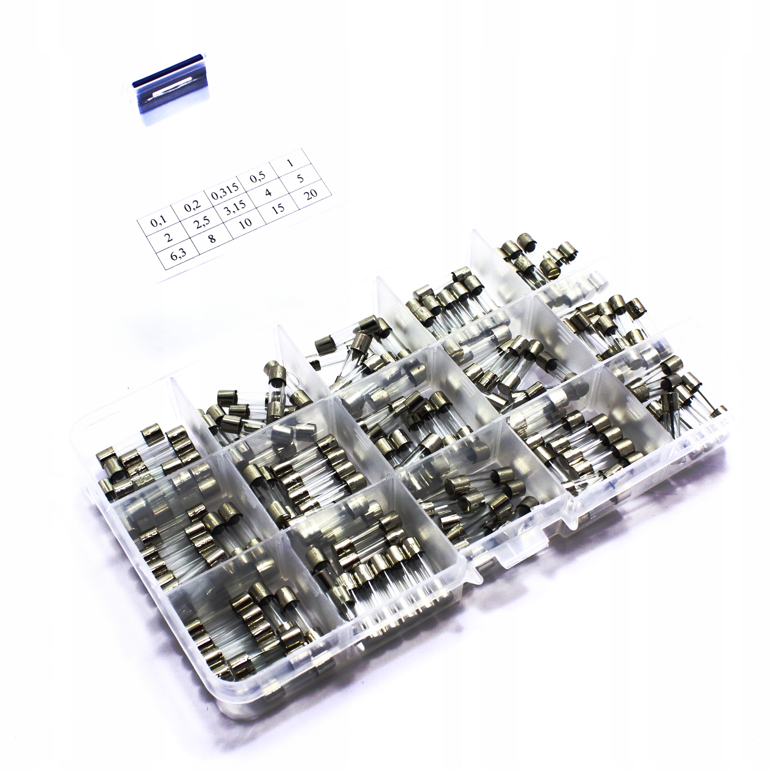 

Zestaw Bezpieczników Szklanych 5x20mm Wta 150szt