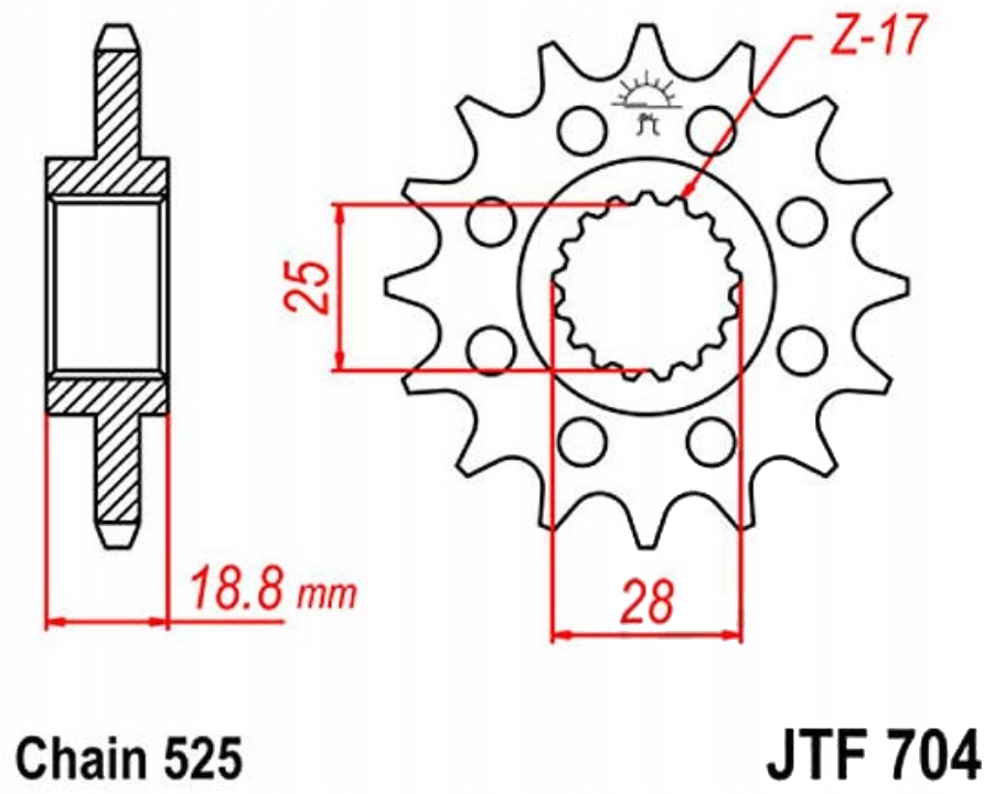 Přední ozubené kolo Aprilia Tuono 1100 V4