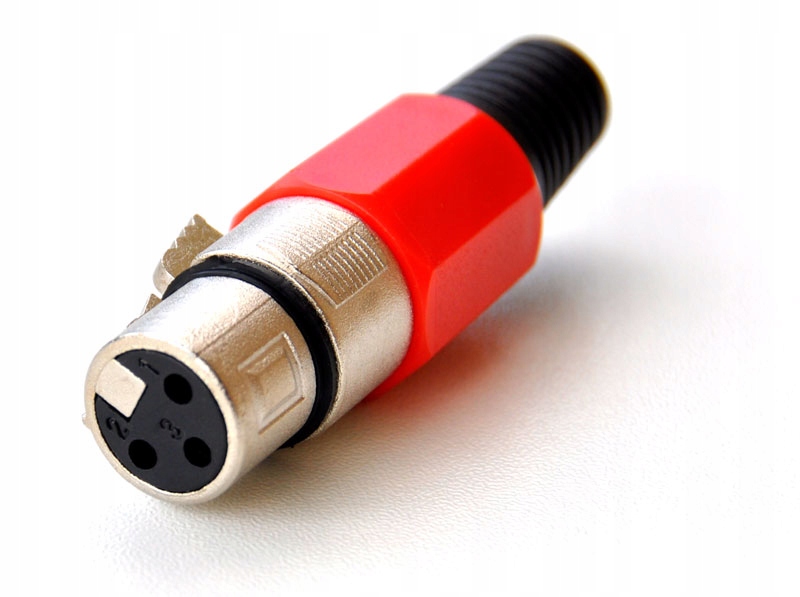 

Złącze Xlr 3 Pin Gniazdo czerwone żeńskie XLR027