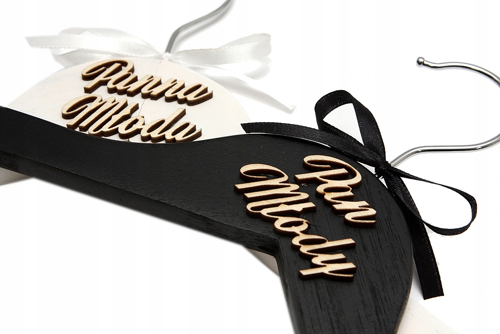 

Wieszaki Ślubne Panna Młoda Pan Młody napis 3D