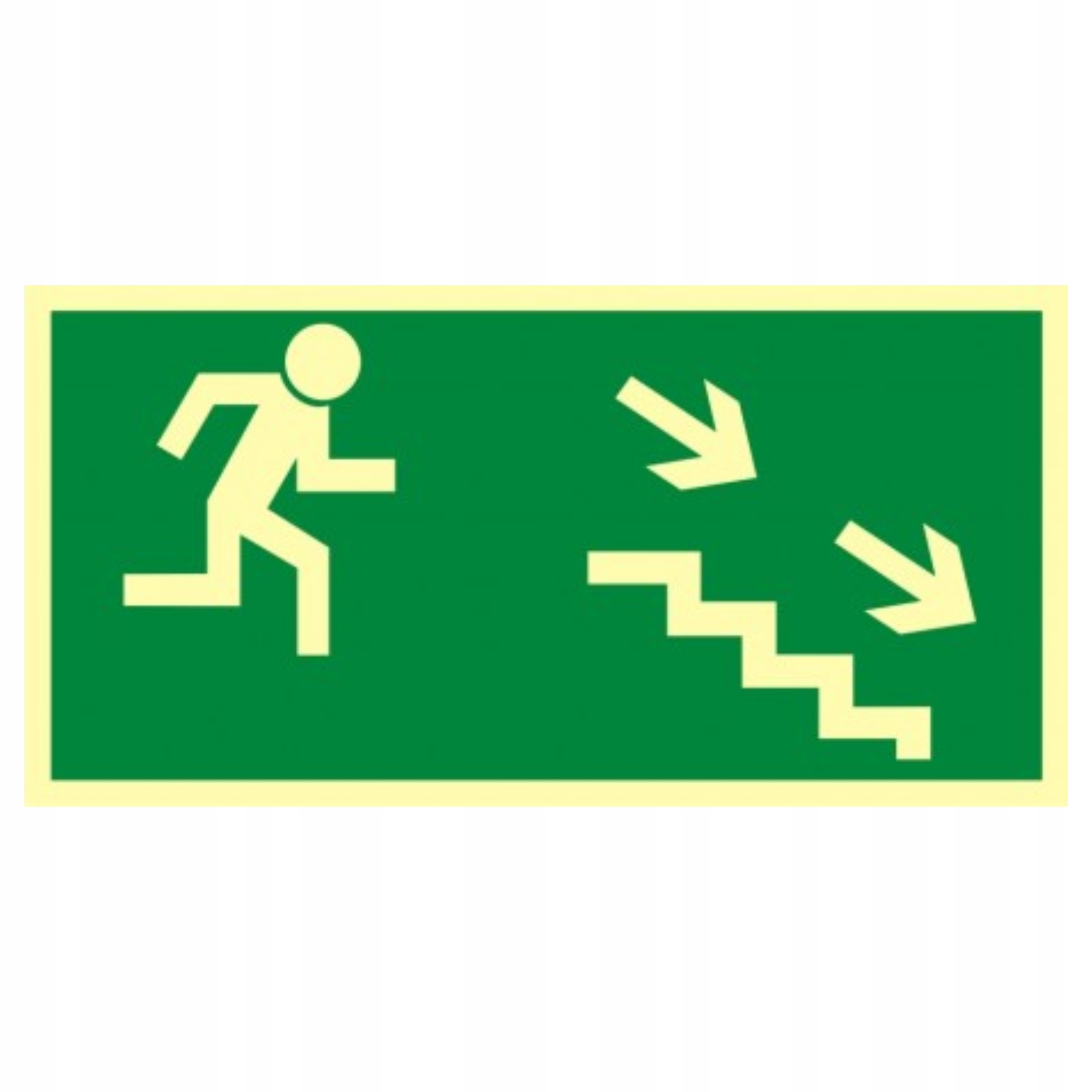 

Kierunek do wyjścia drogi ewakuacji schodami w dół