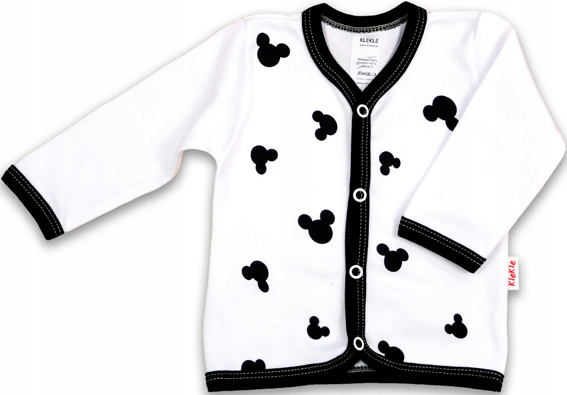 KAFTANIK koszulka ROZPINANY Myszka BIEL80 KLEKLE