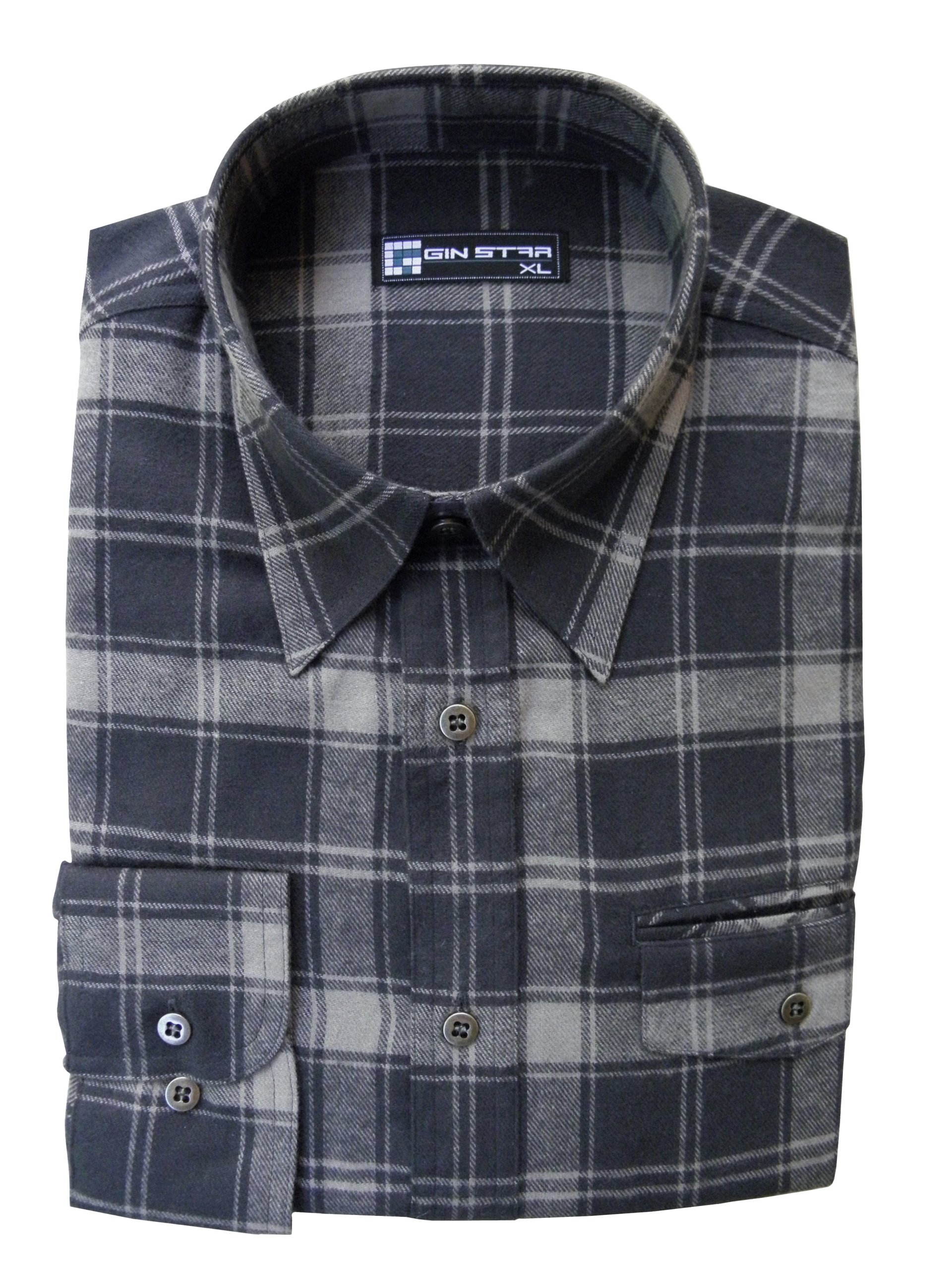 

Męska koszula M 39/40 w kratę flanelowa Gin Star