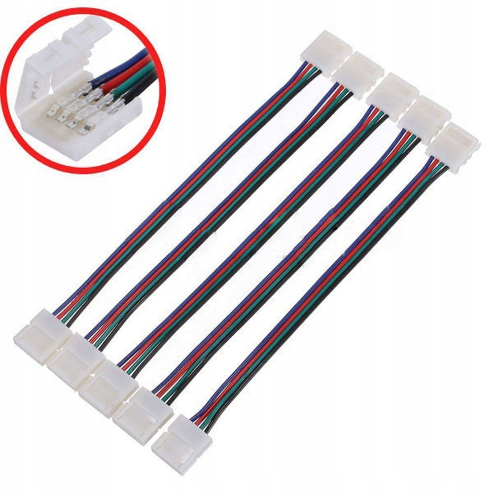 ZŁĄCZKA PODWÓJNA ŁĄCZNIK TAŚMA LED RGB 4PIN 10mm Marka inna