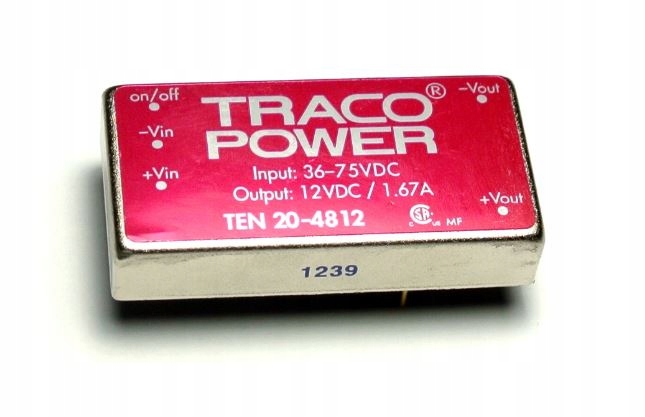 TEN20-4812 Měnič Napětí DC/DC 36-75Vin 12V [1 Ks]