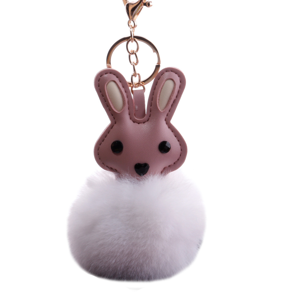 

Pompon Królik Keychain Brelok Futerko Nowość !