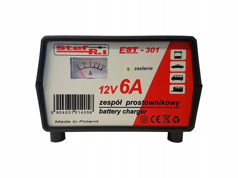 Выпрямитель зарядное устройство STEF-POL EST-301 12V 6A