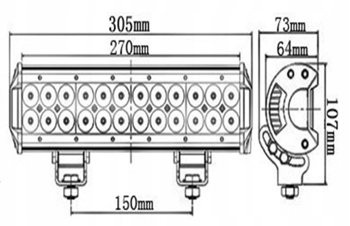 PANEL LED LAMPA ROBOCZA HALOGEN 72W CREE 7200LM Part manufacturer Aint