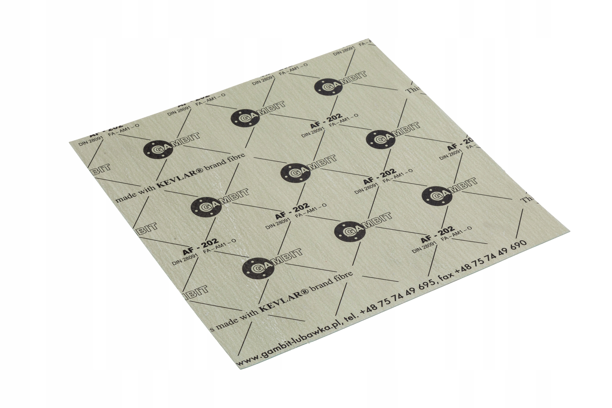 

Materiał na uszczelki Gambit AF-202 1,0mm 25x25cm