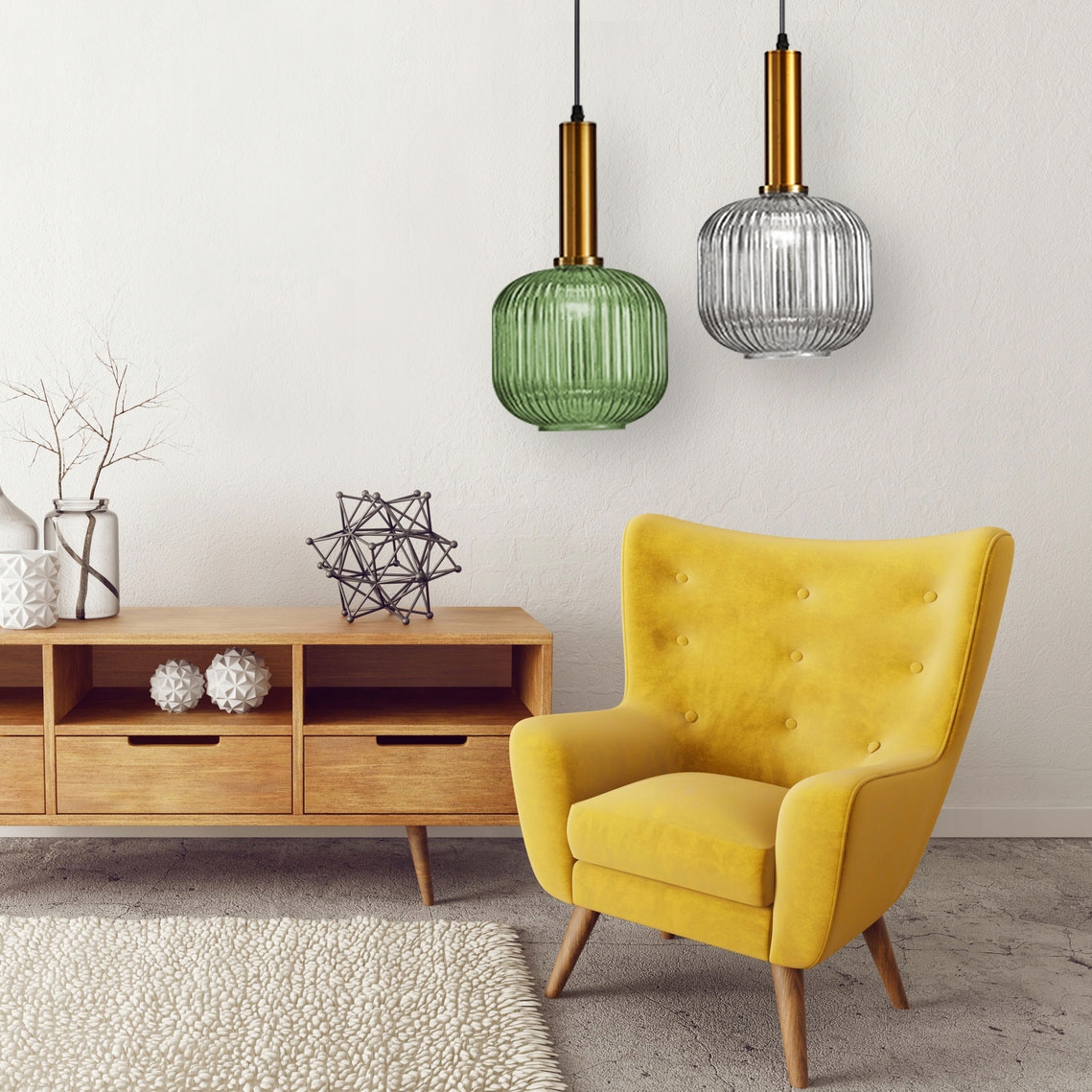 LAMPA SUFITOWA WISZĄCA SZKLANA KOLORY MIX Zasilanie sieciowe