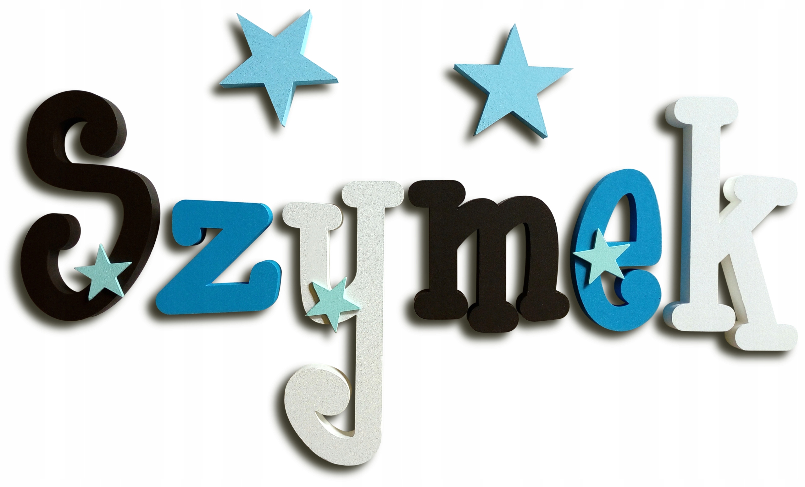 20CM LITERKI NA ŚCIANĘ 3D IMIĘ DZIECKA 6 literowe Bohater brak