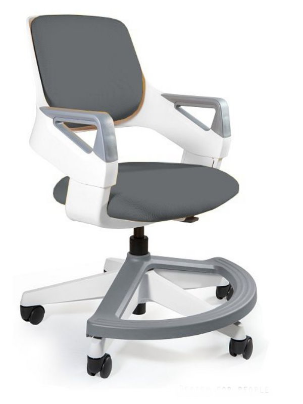 

Rookee- szary fotel młodzieżowy obrotowy tkanina