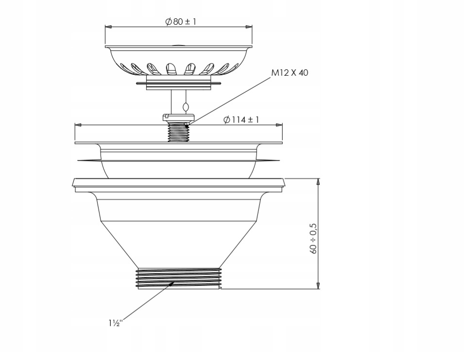KOSZYK ZLEWOZMYWAKA ZLEWU SITKO PRZELEW 8cm 3,5 Kolor inny kolor