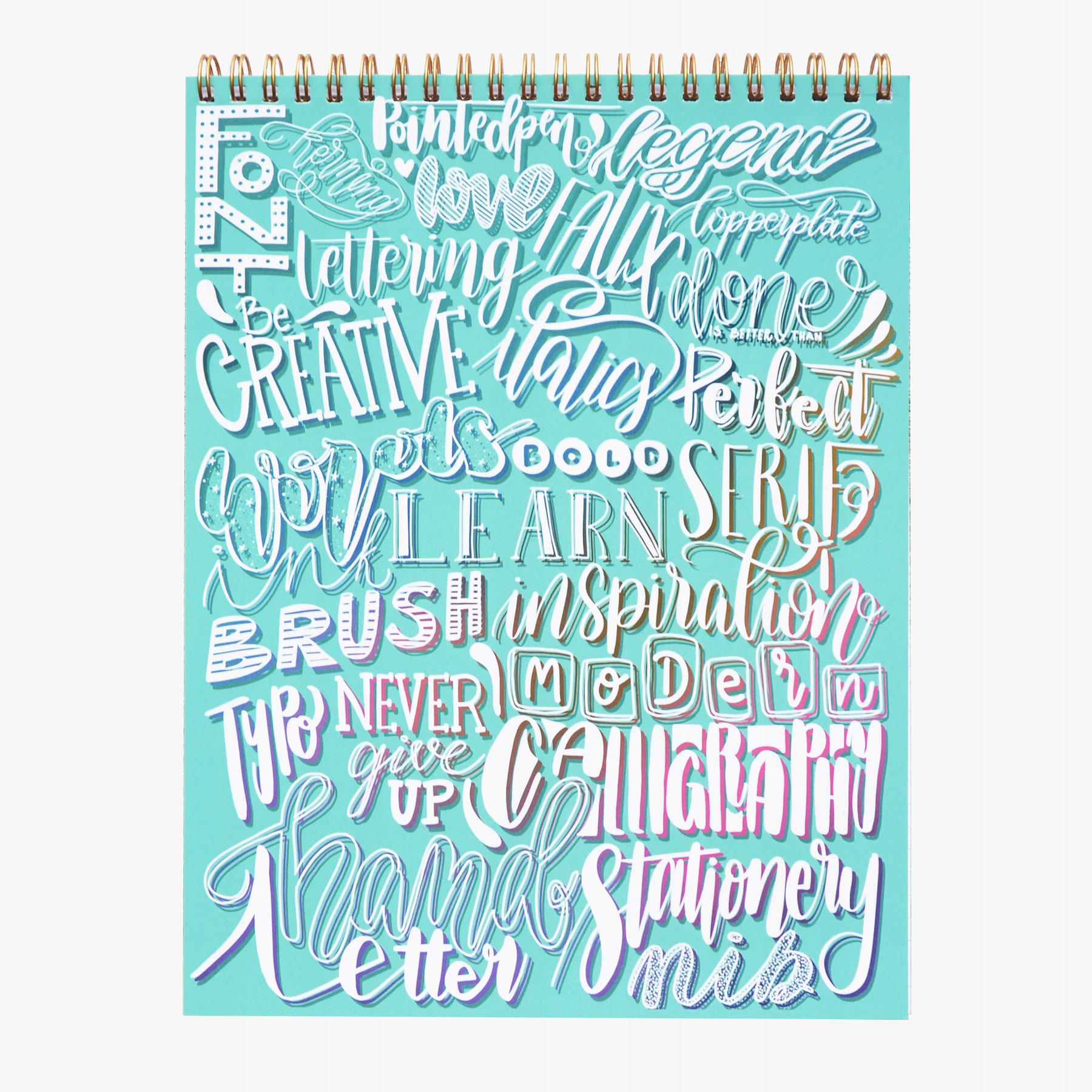 

Zeszyt z ćwiczeniami do brush letteringu Podstawy