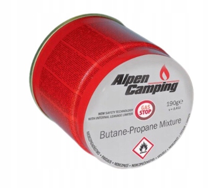 

Alpen Camping Kartusz Naboj Gazowy 190GRAM 0599