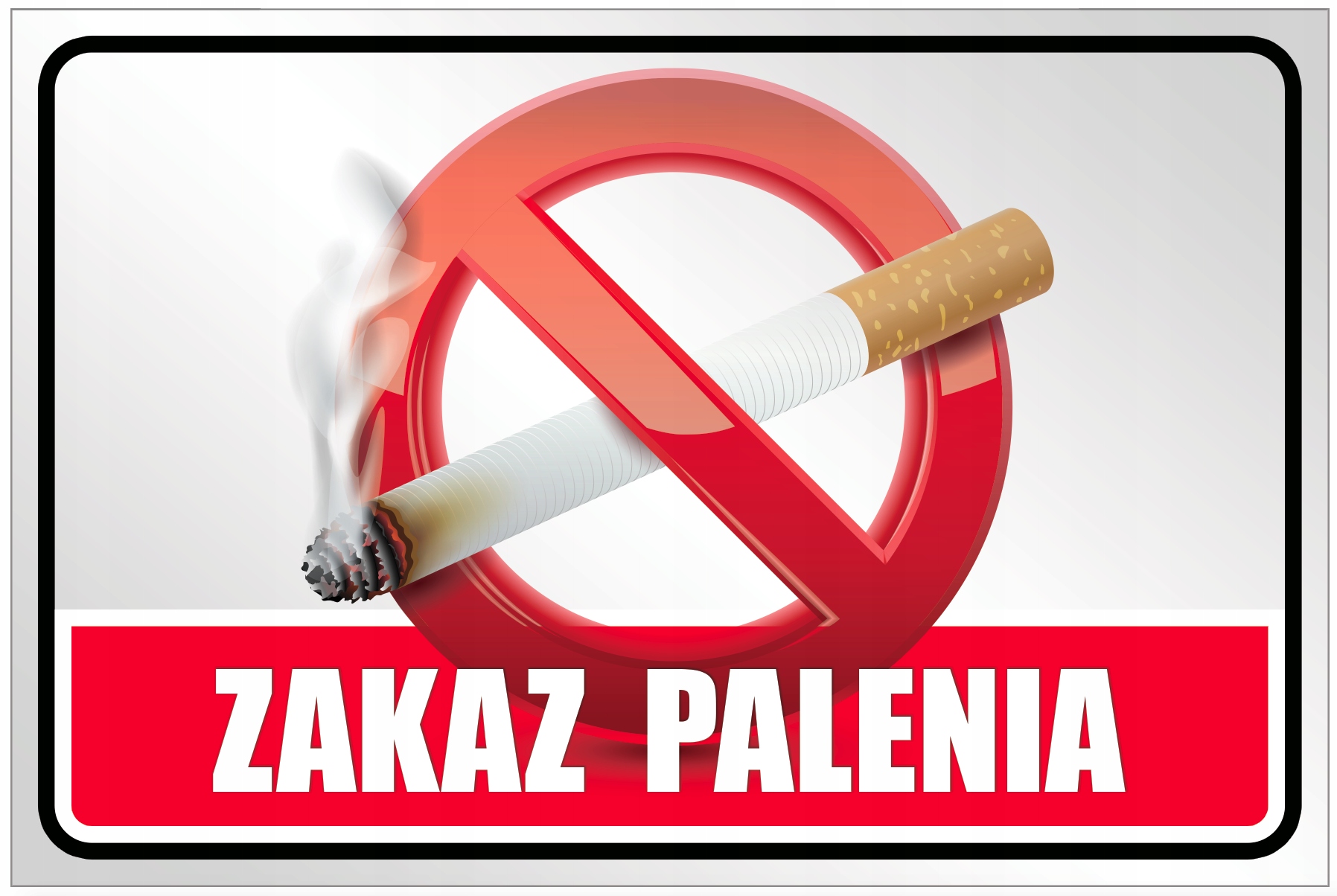 ZAKAZ PALENIA TABLICZKA 20x30 PCV 3mm E PAPIEROS tablica zadruk UV WR31