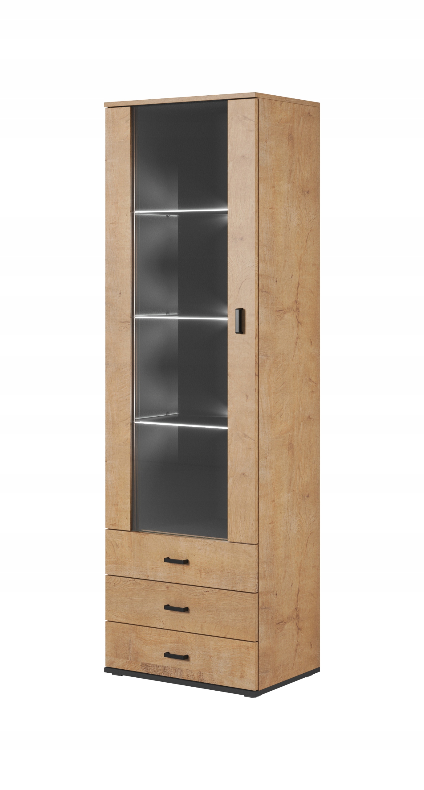 

Witryna Soho S1 dąb lefkas+ czarny - Cama Meble