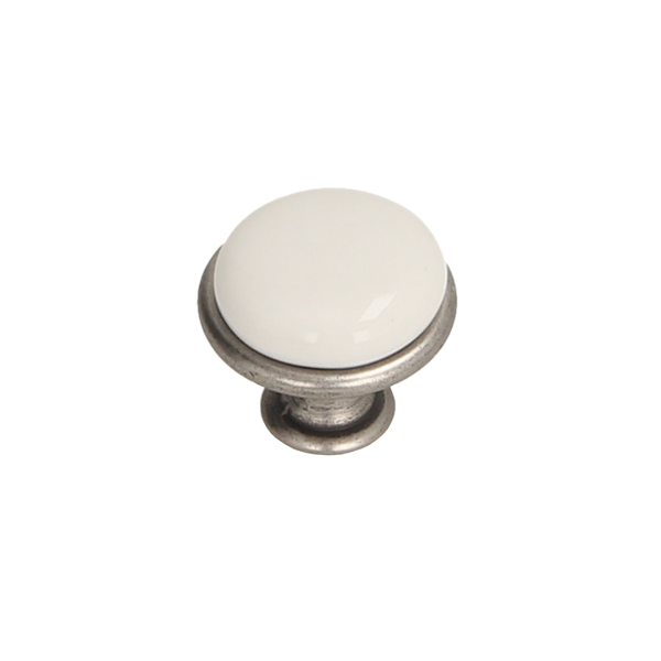 

Gałka meblowa porcelana GP19-011-WHT0 gładka biała