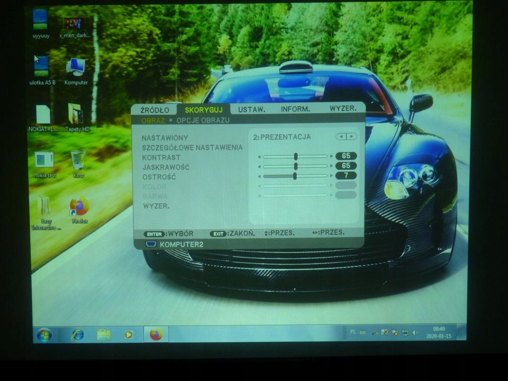 PROJEKTOR RZUTNIK NEC NP305 FULL HD 2200 ANSI Żywotność lampy w trybie ekonomicznym 5000 h