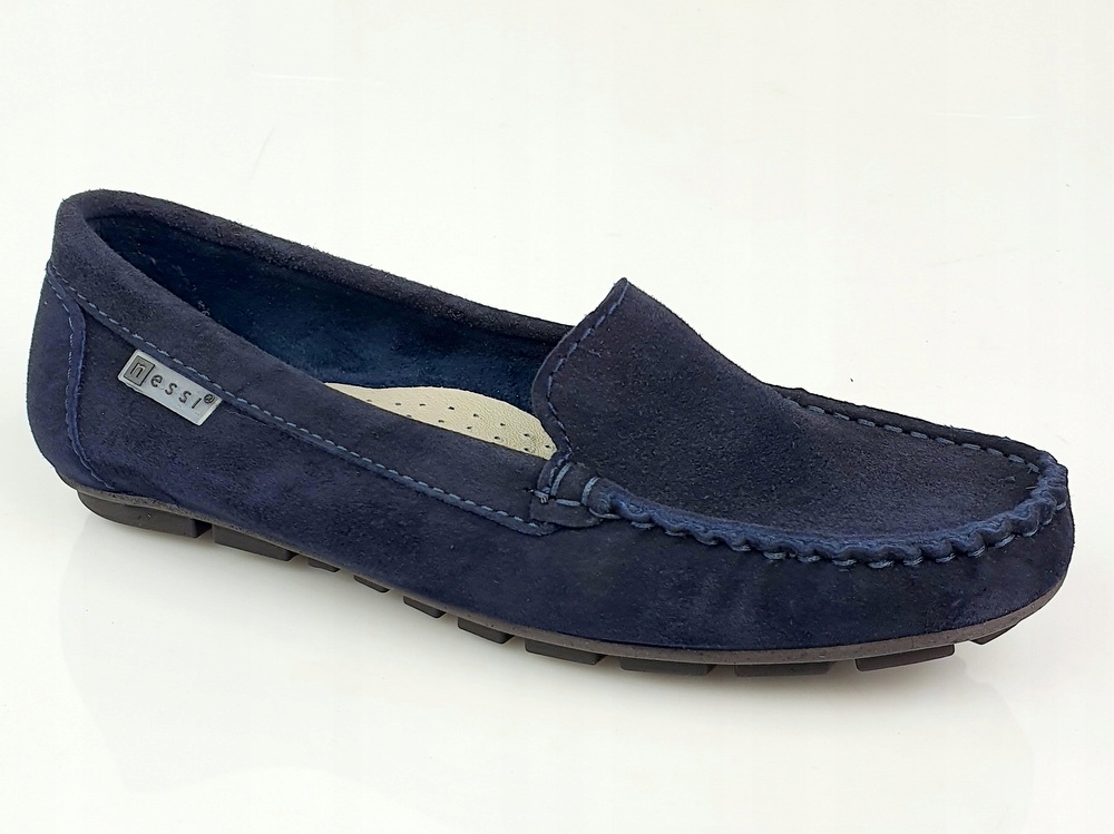 Nessi 17130 mokasyny granatowe zamsz 37 Marka Nessi