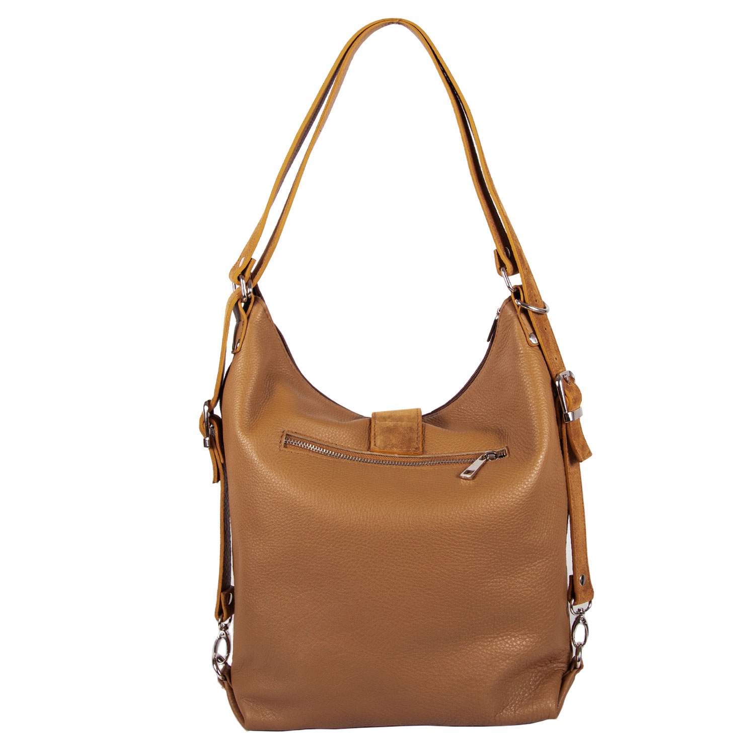 SKÓRZANA TOREBKA-PLECAK WOREK WŁOSKA SKÓRA ZAMSZ Marka inna