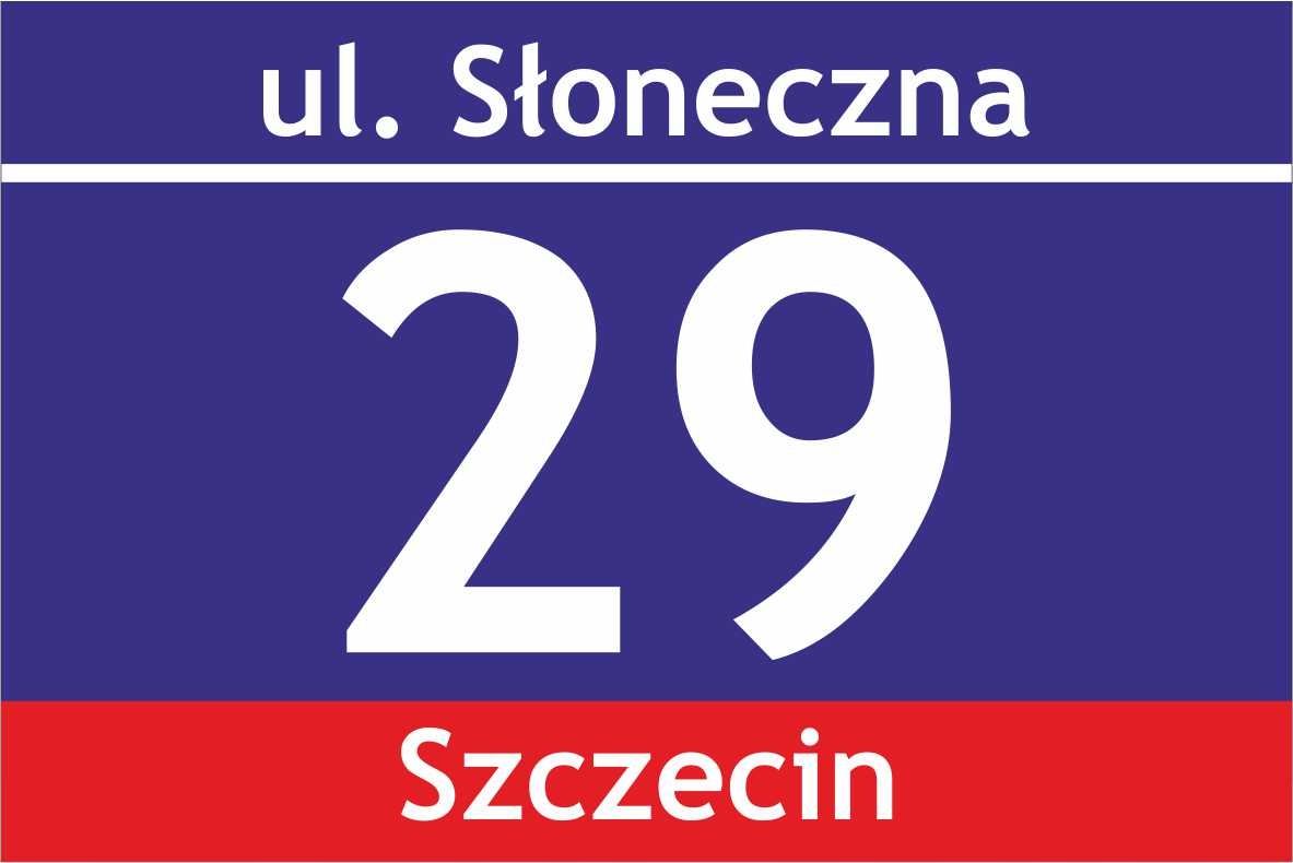 

Tablica tabliczka adresowa z numerem domu 40X30 cm