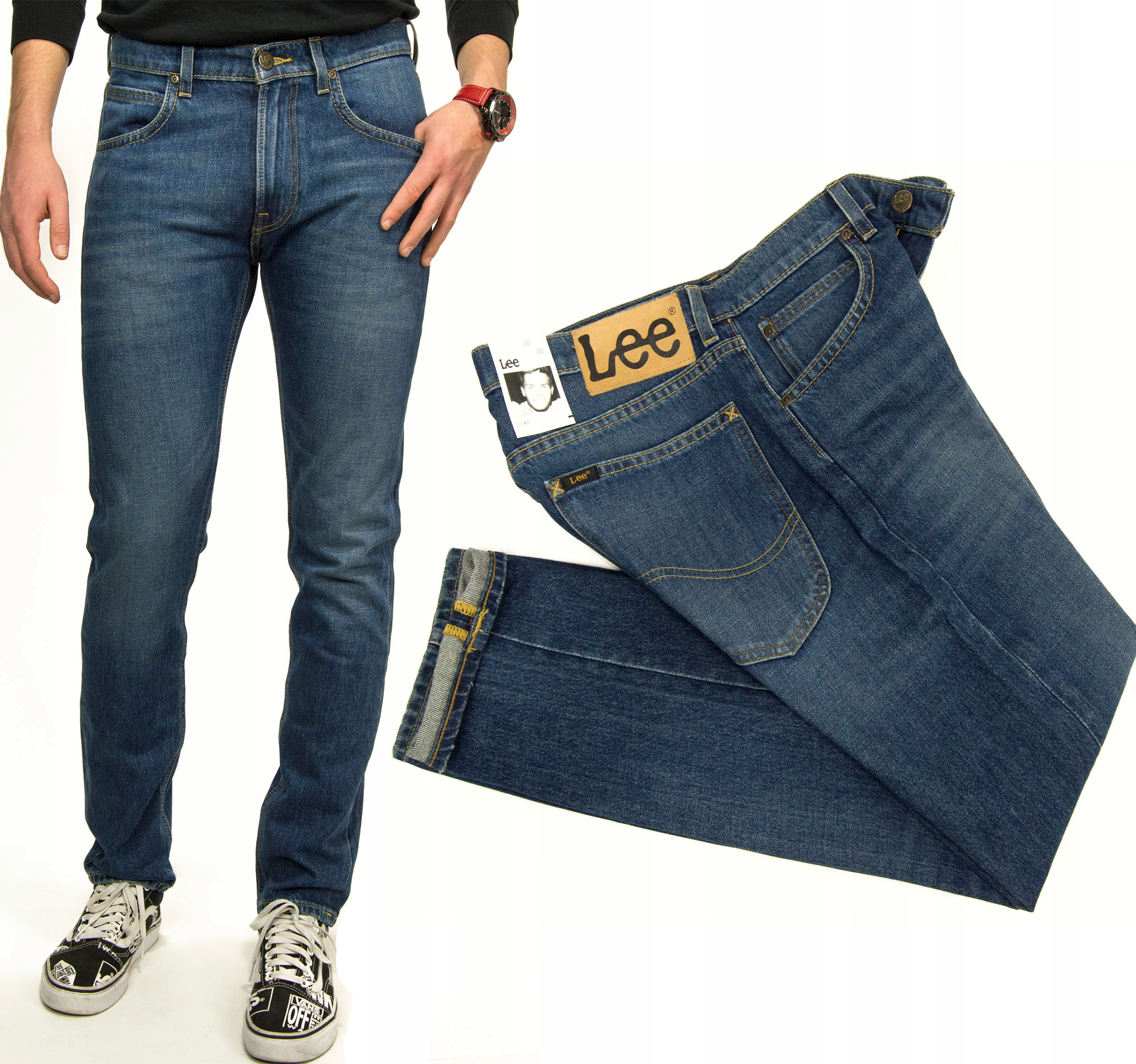 Lee Luke Stonewash džíny Slim Men W28 L32