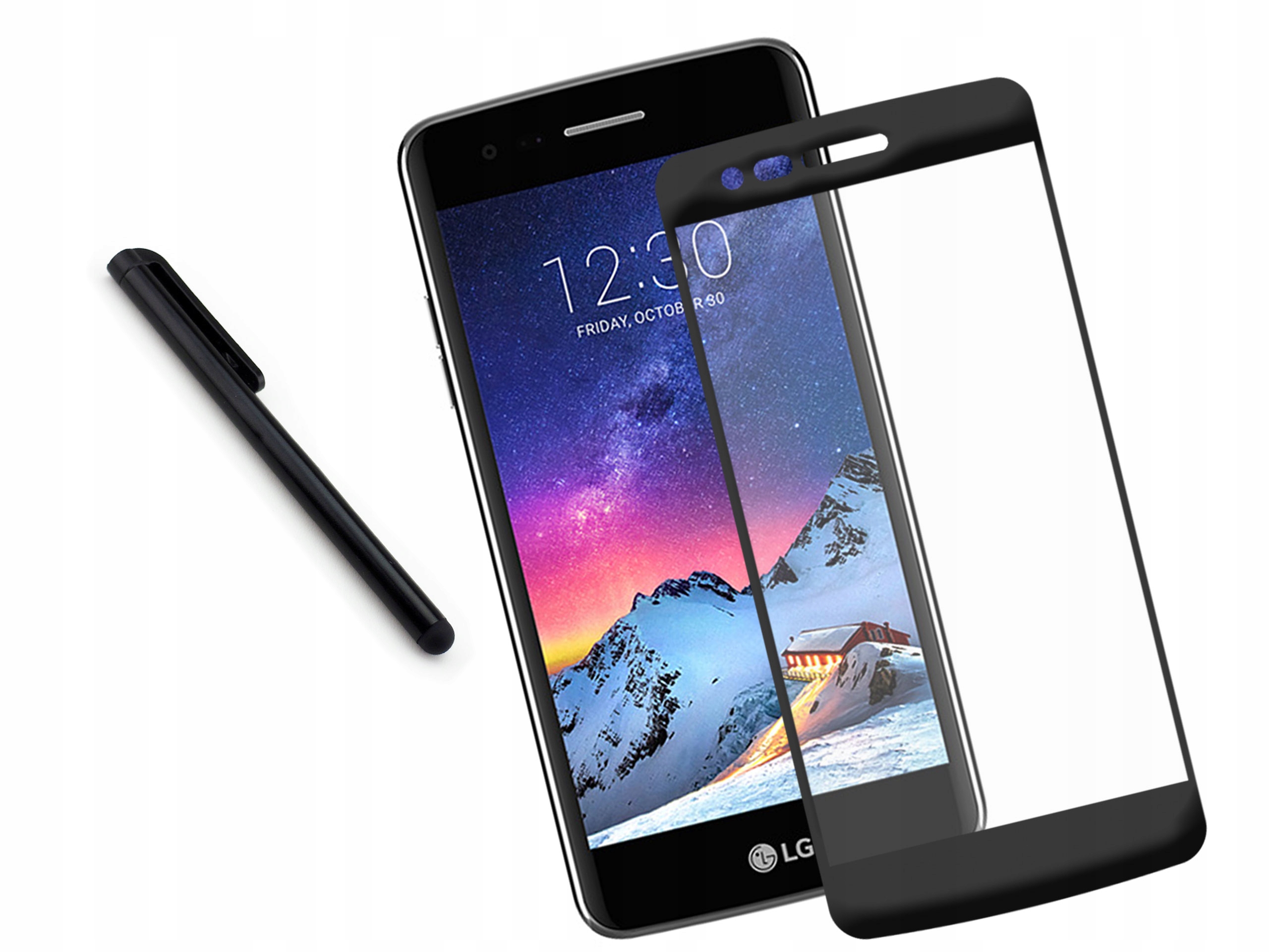 

Szkło 3D hartowane 9H telefon Lg K8 2017 Czarne