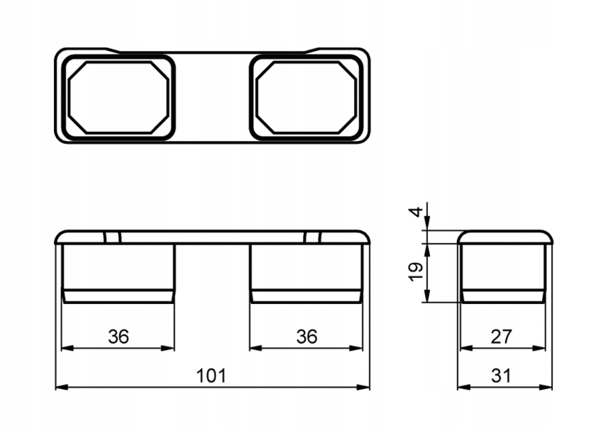 Zaślepka profilu osłony antynajazdowej końcówka Numer katalogowy części ZAŚL_UNI