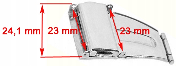 ZAMEK BRANSOLETY ZAPIĘCIE 24 mm BOCZNE PRZYCISKI Marka inny