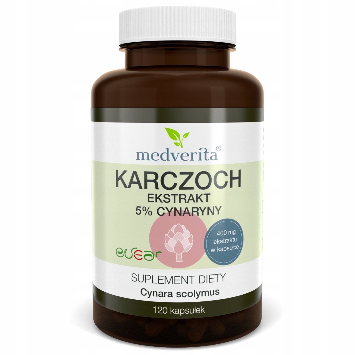 KARCZOCH ekstrakt Evear 5% cynaryny 400mg 120 kaps