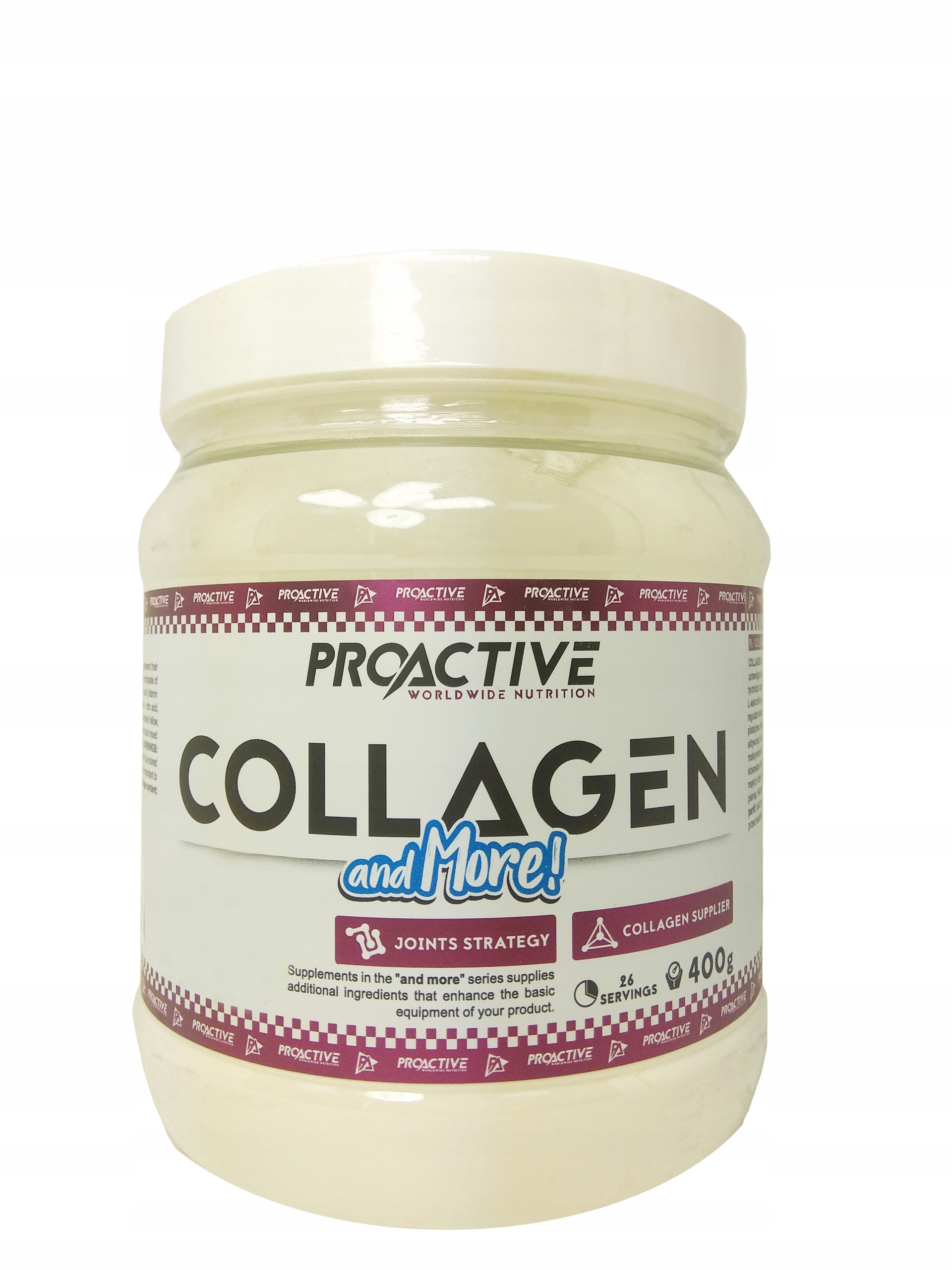 PROACTIVE Kolagen MSM Glukozamina Chondroityna na Stawy Skórę 400g — 4