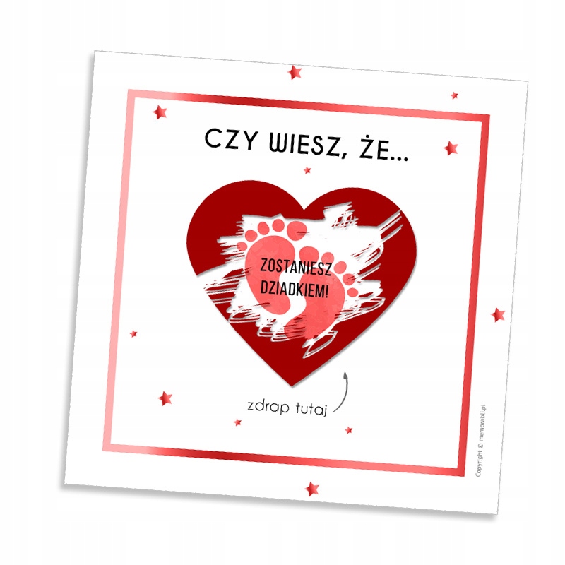 

Kartka zdrapka - jestem w ciąży będziesz dziadkiem