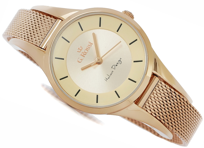 

Zegarek Damski G.rossi Costanza Mesh R.gold+box