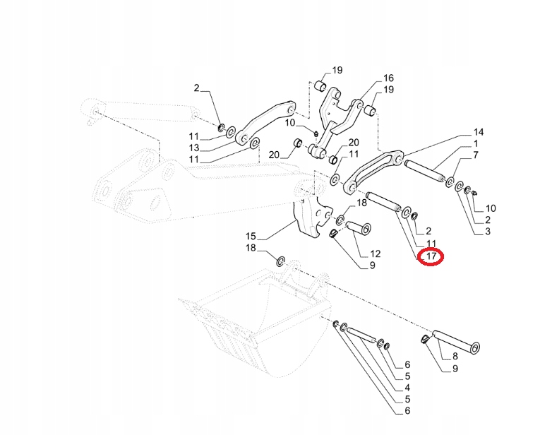 SWORZEN LYZKI TYL CASE 580SR 590SR SK SLE D149298 Machine type Excavator Backhoe loader Loader
