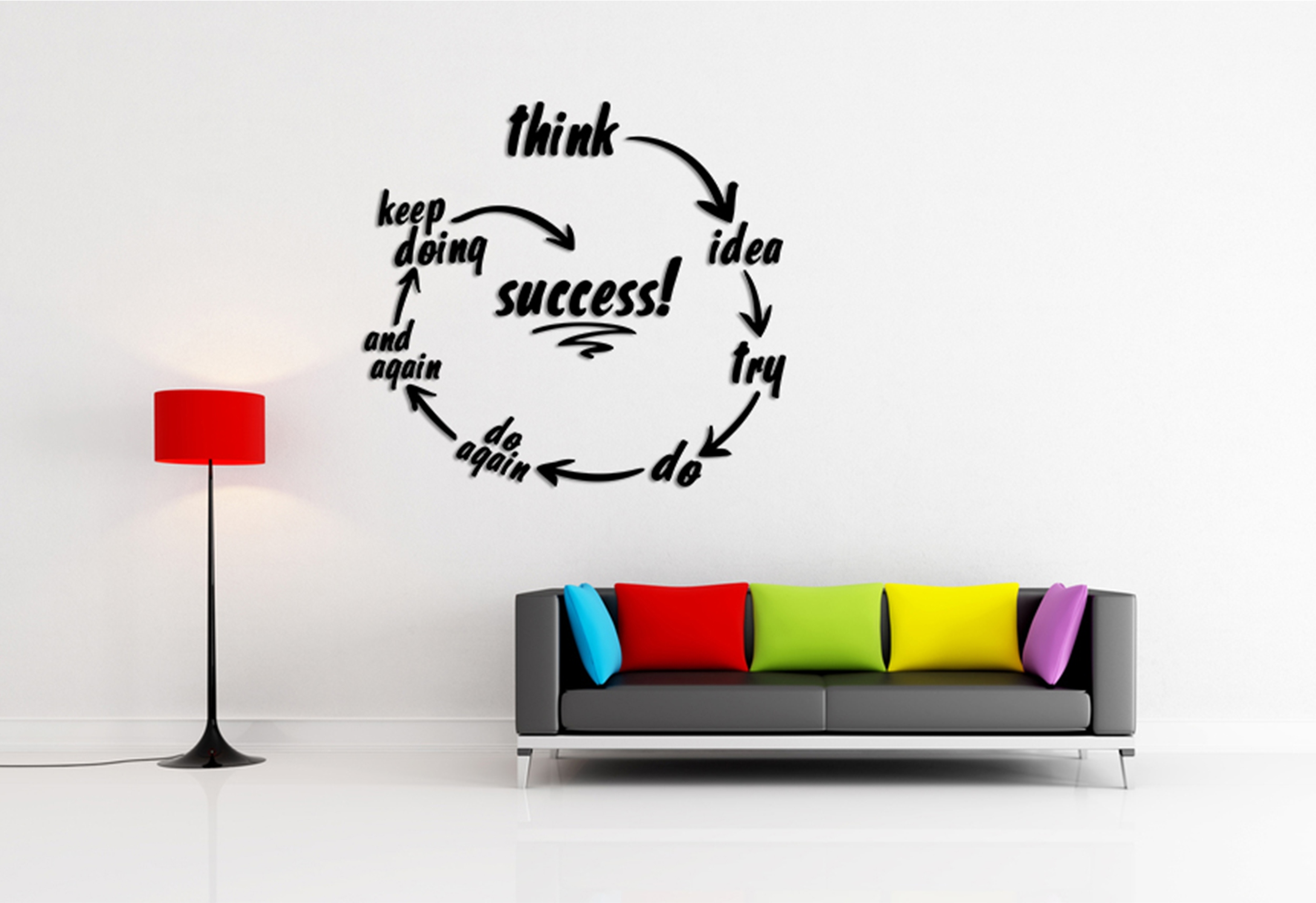 MOTYWUJĄCY! NAPIS NA ŚCIANĘ SZKLANY 3D Kod producenta NS25_SUCCESS