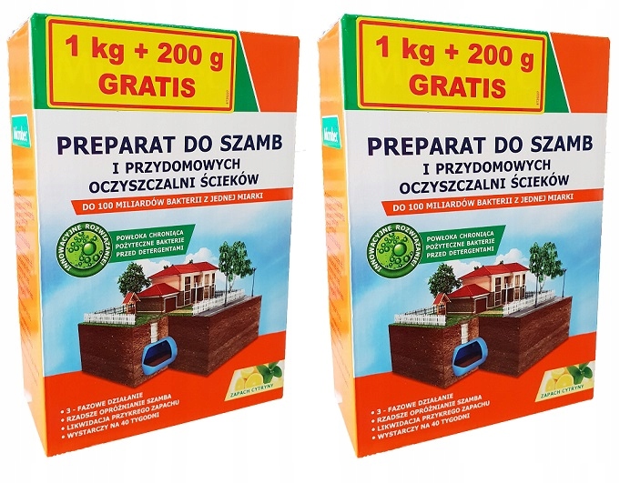 

2x Microbec Ultra Bakterie Do Szamb 1kg+200gGRATIS