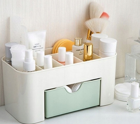 

Organizer pojemnik z szufladką na kosmetyki zieleń