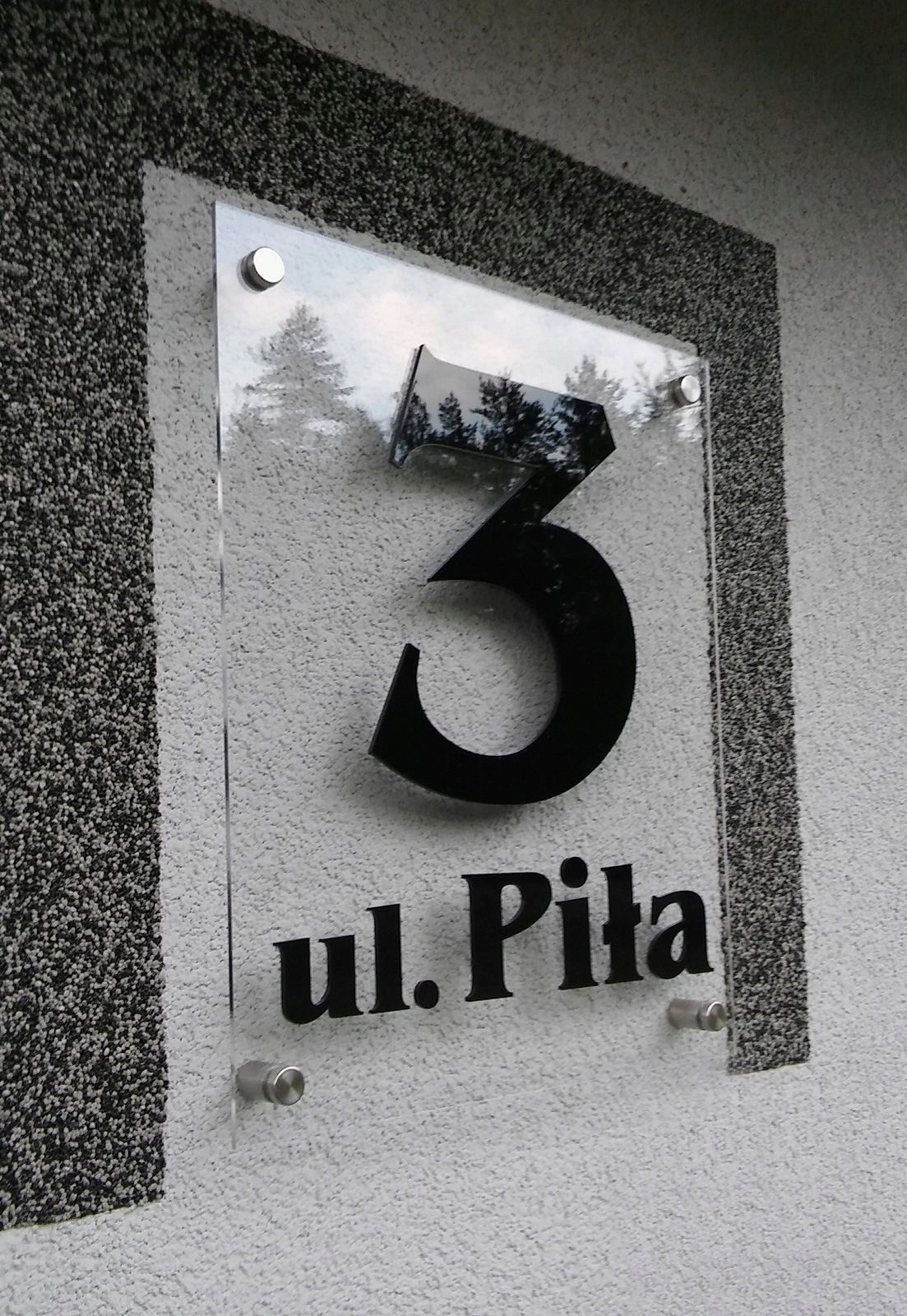 Numer domu 3D, tabliczka adresowa 3D