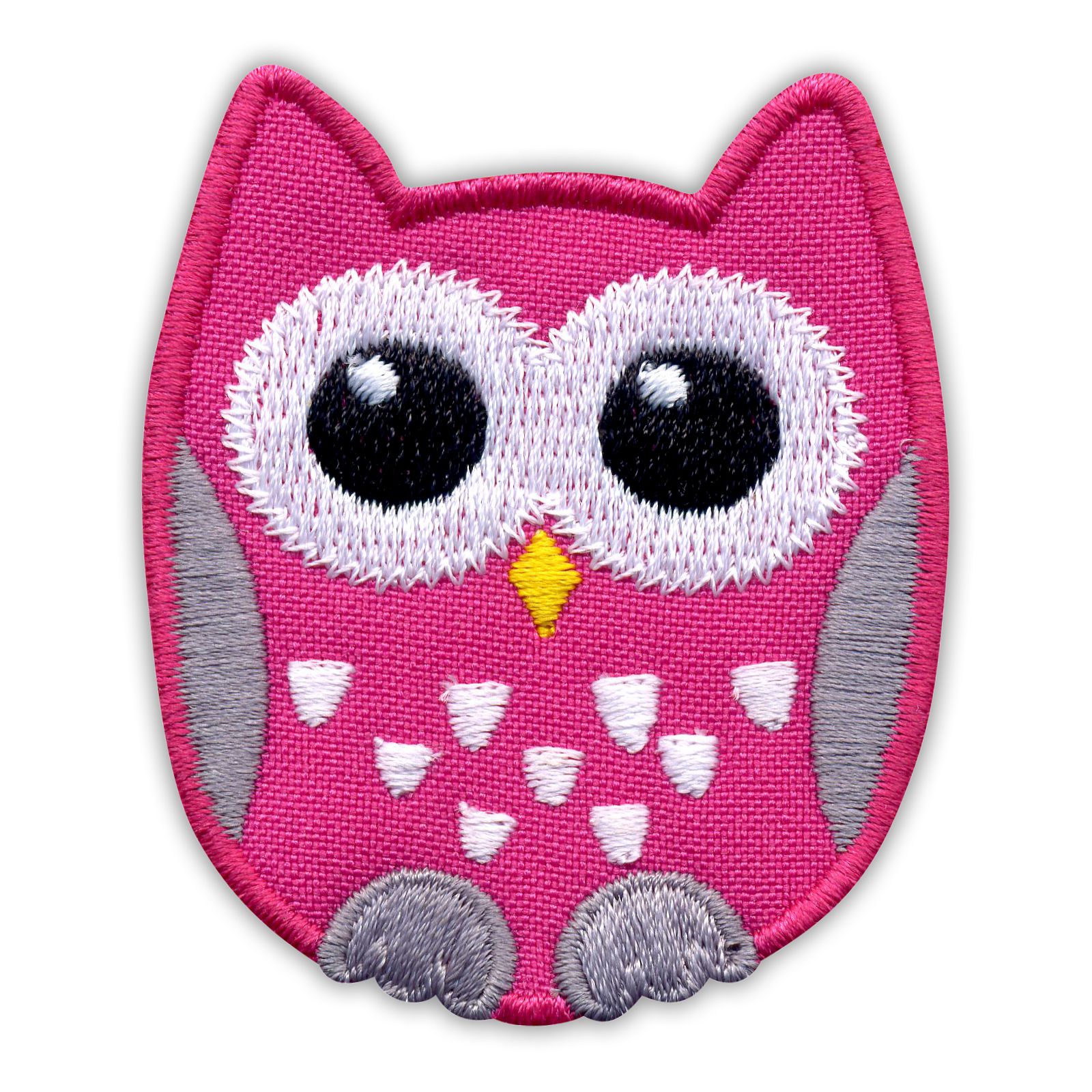 

Naszywka Sowa, leśna sówka -różowa -Huhu- Haft