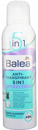 

Balea antyperspirant dezodorant 5 w 1 200ml