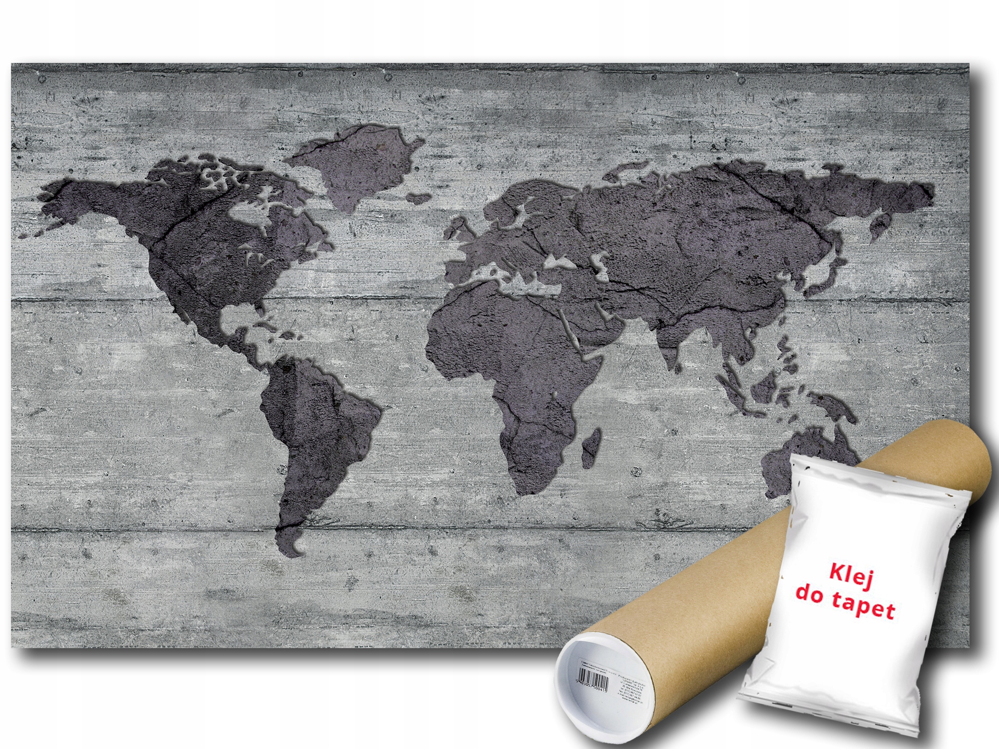 Fototapeta Vinylová Mapa Svet Betón 254x184